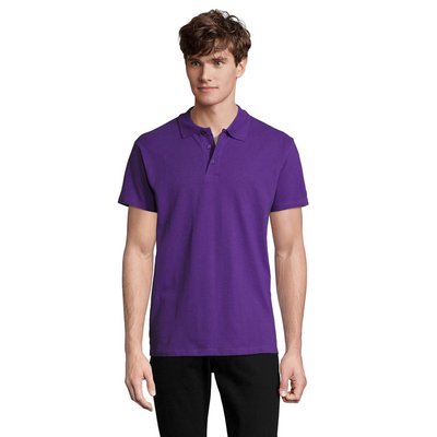 Polo Hombre 210g Algodón Morado Oscuro L