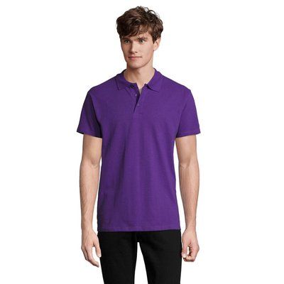 Polo Hombre 210g Algodón Morado Oscuro XXL