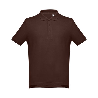 Polo de hombre en algodón 100% Castaño Oscuro M