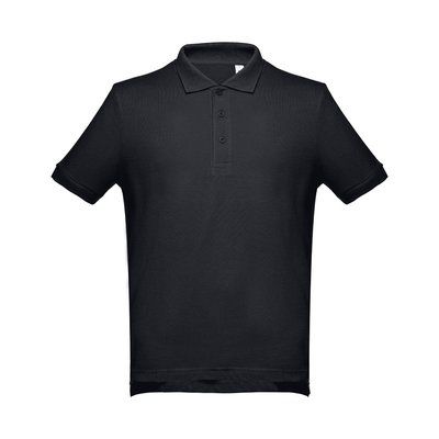 Polo de hombre en algodón 100% Negro L