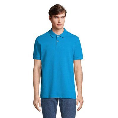 Polo hombre algodón corte cómodo Aqua S