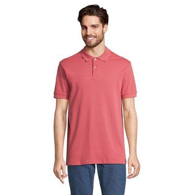 Polo hombre algodón corte cómodo Folk Pink Twin S