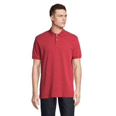 Polo hombre algodón corte cómodo Folk Red Twin Xxl