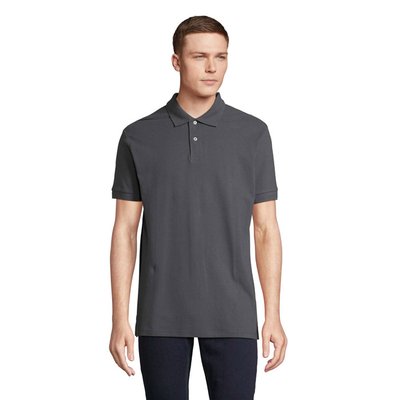 Polo hombre algodón corte cómodo Gris Ratón S