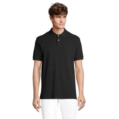 Polo hombre algodón corte cómodo Negro L