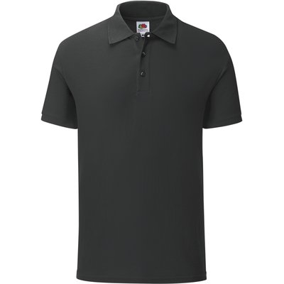 Polo hombre algodón corte slim Black S