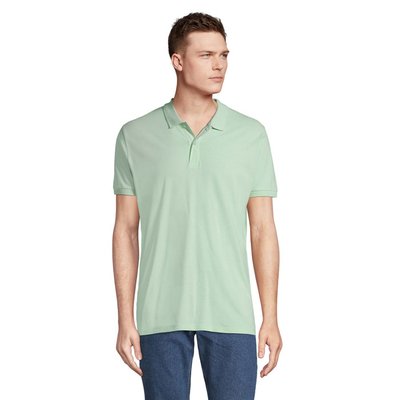 Polo de Hombre en Algodón Orgánico Frozen Green 3Xl