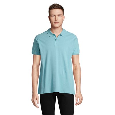 Polo de Hombre en Algodón Orgánico Pool Blue S