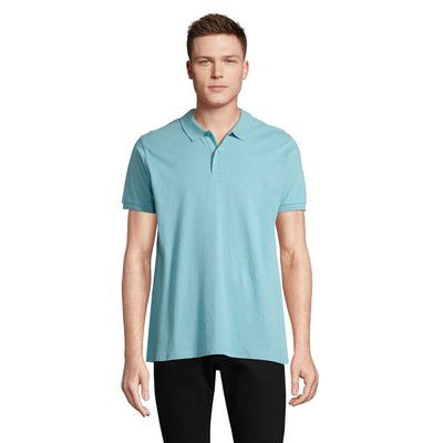 Polo de Hombre en Algodón Orgánico Pool Blue XL