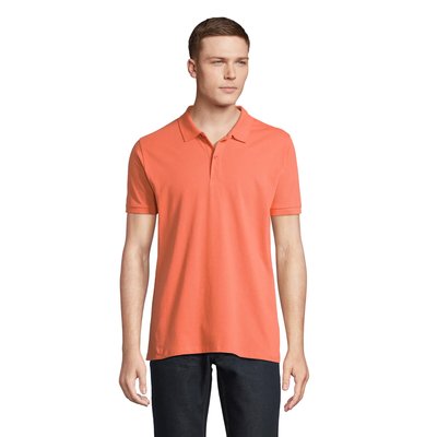Polo de Hombre en Algodón Orgánico Pop Orange Xl