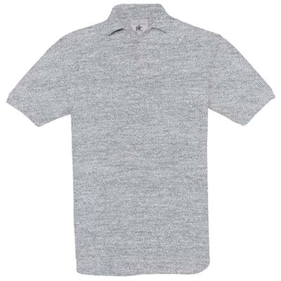 Polo hombre algodón punto piqué Heather Grey L