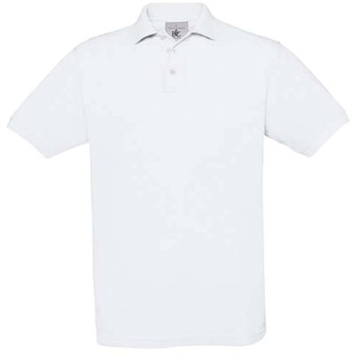 Polo hombre algodón punto piqué White S