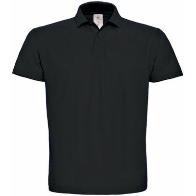 Polo hombre cuello canalé Black L