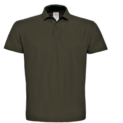 Polo hombre cuello canalé Brown M