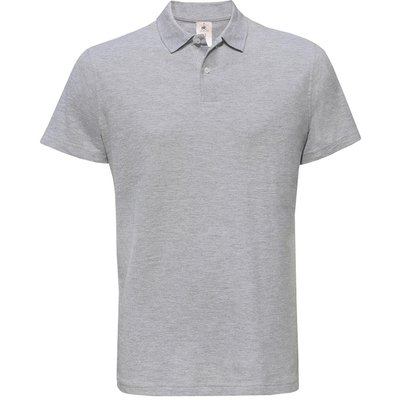 Polo hombre cuello canalé Heather Grey Xs