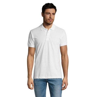 Polo Hombre Manga Corta 200g Blanco 3XL