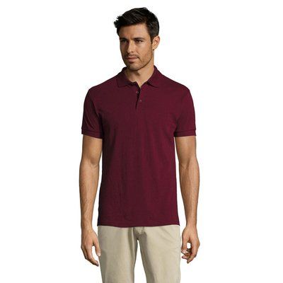 Polo Hombre Manga Corta 200g Burgundy Xxl