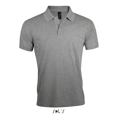 Polo Hombre Manga Corta 200g Gris Melange 2 Xl