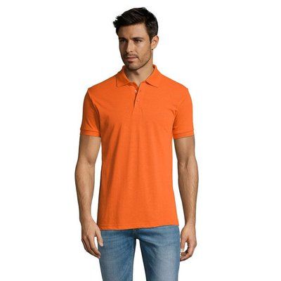 Polo Hombre Manga Corta 200g Naranja 3Xl