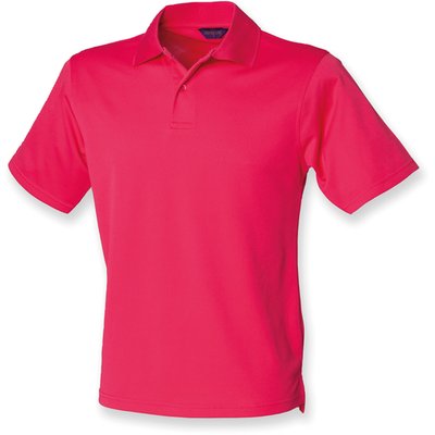 Polo hombre poliéster micropiqué Bright Pink S