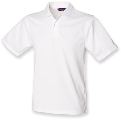 Polo hombre poliéster micropiqué White S