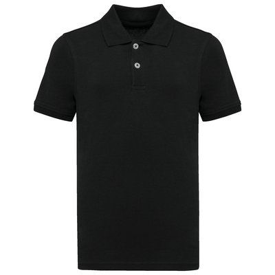 Polo infantil de algodón peinado Black 8/10 Ans