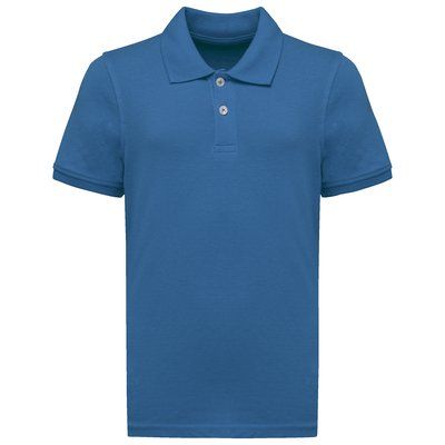 Polo infantil de algodón peinado Light Royal Blue 10/12 Ans
