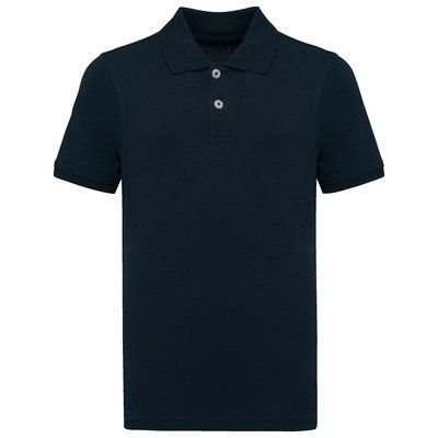 Polo infantil de algodón peinado Navy 8/10 Ans