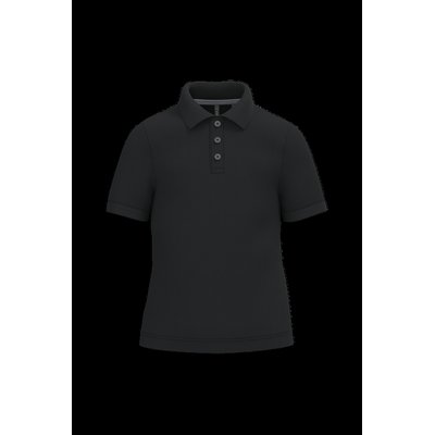 Polo infantil de manga corta Black 8/10 Ans