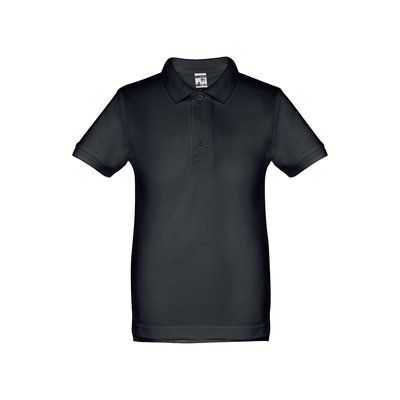 Polo infantil unisex de algodón Azul Eclipse 10
