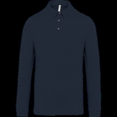 Polo jersey Manga larga para hombre Navy 3XL