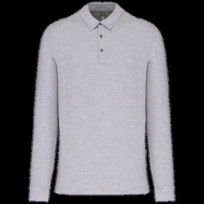 Polo jersey Manga larga para hombre Oxford Grey L