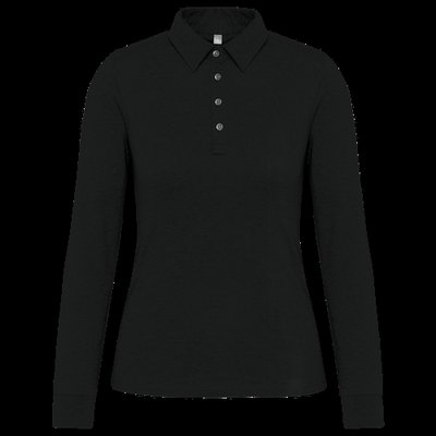 Polo jersey manga larga mujer Black M