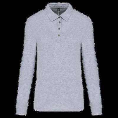 Polo jersey manga larga mujer Oxford Grey S