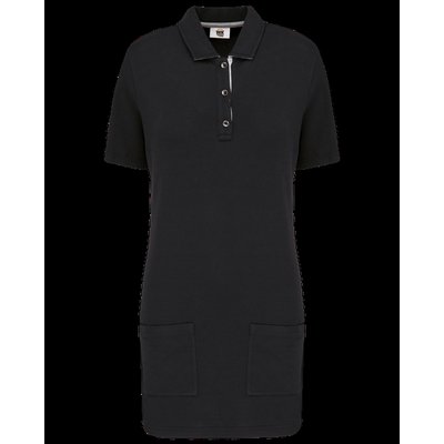 Polo largo mujer Black / Oxford Grey L