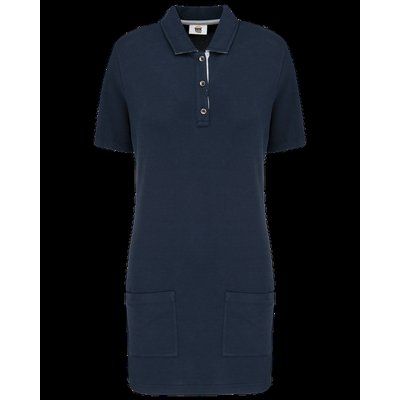 Polo largo mujer Navy / Oxford Grey S