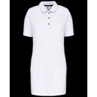 Polo largo mujer White / Navy 3Xl