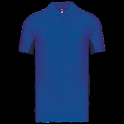 Polo manga bicolor hombre Royal Blue / Navy M