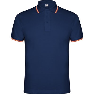 Polo de manga corta Adorno de bandera Marino M