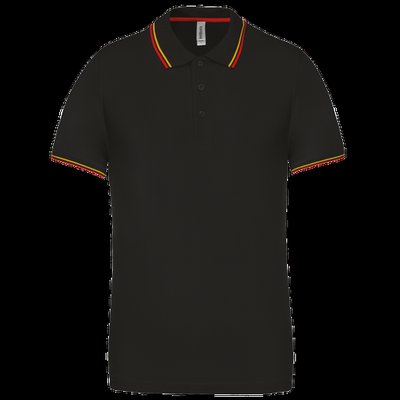 Polo de manga corta algodón Black / Red / Yellow XL