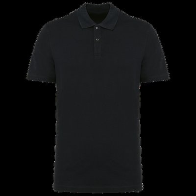 Polo manga corta algodón de calidad Black 4XL