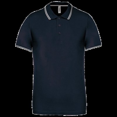 Polo de manga corta algodón Navy / Light Grey / White Xl