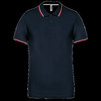 Polo de manga corta algodón Navy / Red / White L