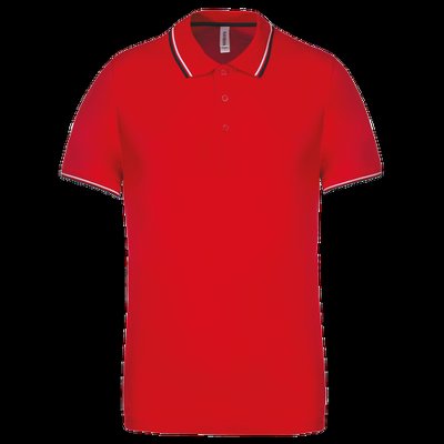 Polo de manga corta algodón Red / Navy / White 3XL