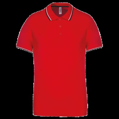 Polo de manga corta algodón Red / Navy / White Xl