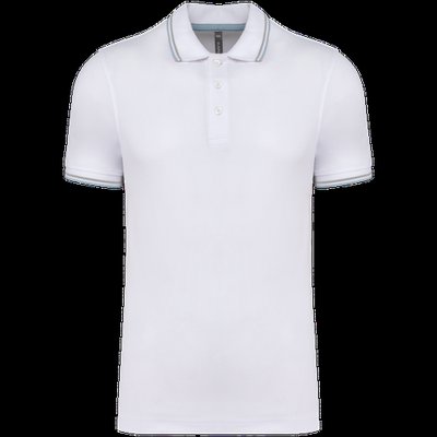 Polo de manga corta algodón White / Sky Blue / Light Grey XL