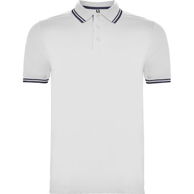 Polo Manga Corta detalles en contraste Blanco/Marino L