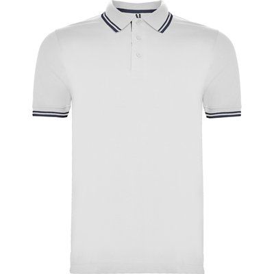 Polo Manga Corta detalles en contraste Blanco/Marino Xl