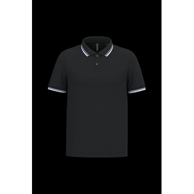 Polo manga corta hombre Black / White 4Xl