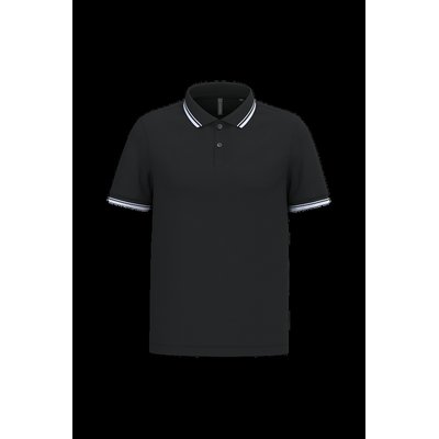 Polo manga corta hombre Black / White Xxl